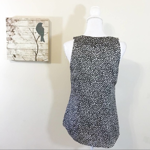 White House Black Market Polka Dot Ruffle Tank Top - Picture 7 of 13